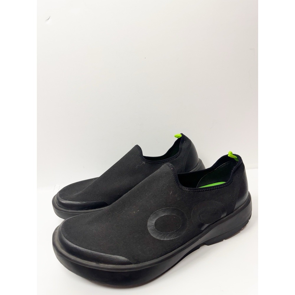 OOFOS OOmg eeZee Low Mens Size 14 Black Casual Walking Slip On Recovery Shoes
